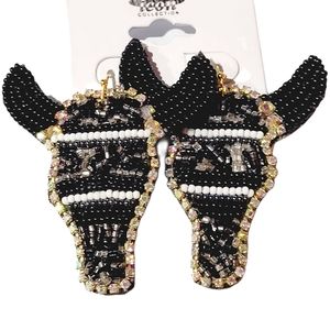 STEER DROP DANGLE BEED EARRINGS